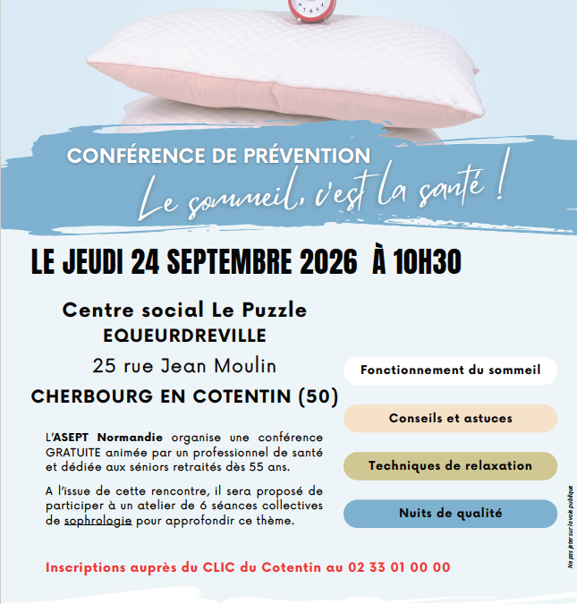 Conférence : le sommeil c&rsquo;est la santé !